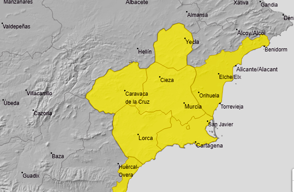 La Regin, en alerta amarilla por lluvias que pueden acumular 20 litros por metro cuadrado